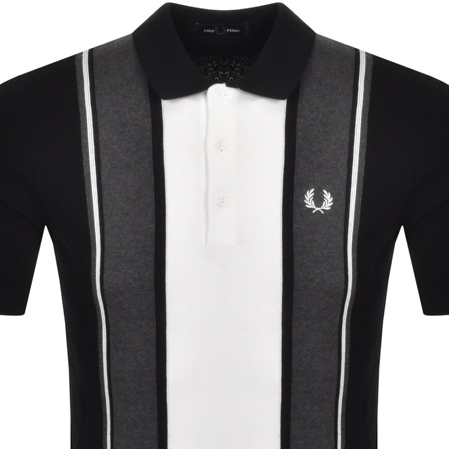 Alternative Image for ProductFred Perry Short Sleeve Knit Polo T Shirt Black2